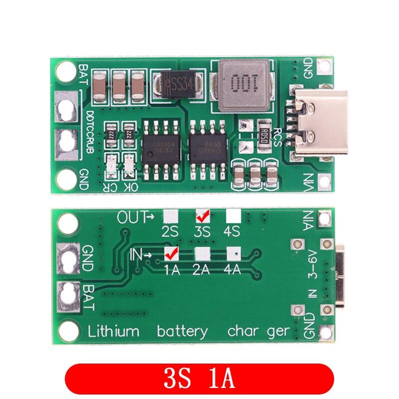Многоэлементный 2S 3S 4S Type-C до 8,4 В 12,6 В 16,8 В повышающий литий-полимерный литий-ионный зарядное устройство 7,4 В 11,1 В 14,8 В 18650 литиевая батарея