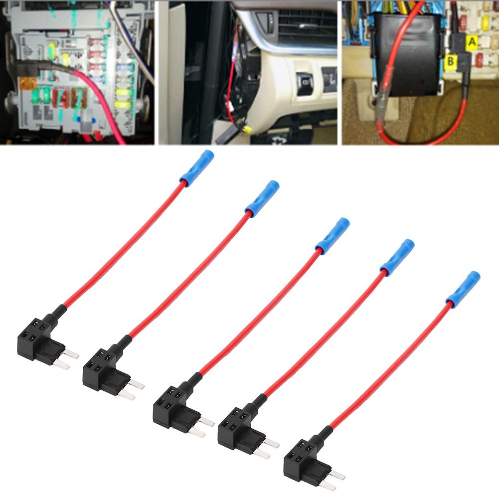 5шт автомобильная дополнительная цепь мини стандартный лезвие блок предохранителей держатель синяя головка