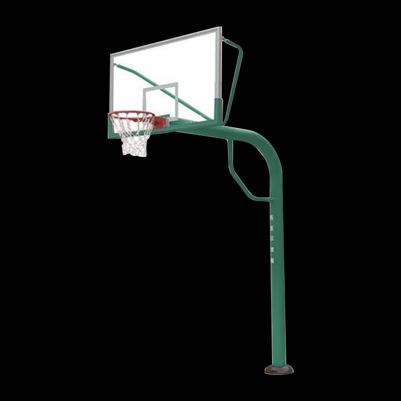 JINOEL In-Ground Round Tube Basketball Hoop