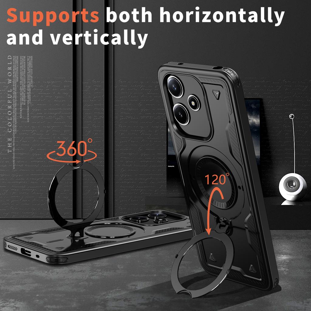 Magnetic Case For Xiaomi Redmi 13 4G/5G/Redmi 12 4G/5G (Global)/Note 13R 5G/Note 12R 5G/Poco M6 4G/M6 Pro 5G/M6 Plus 5G Phone Cover