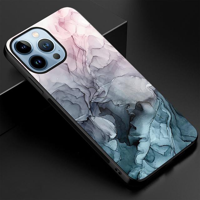 Модный чехол с цветным мрамором для Iphone 14 13 11 12 Pro Max Mini Xs Xr X 7 8 6s Plus Se 2022, задняя крышка из закаленного стекла