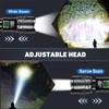 New 3000LM Lumens High Power LED Flashlight White Laser Telescopic Zoom Tactical Flashlight Powerful Long Range Emergency Torch