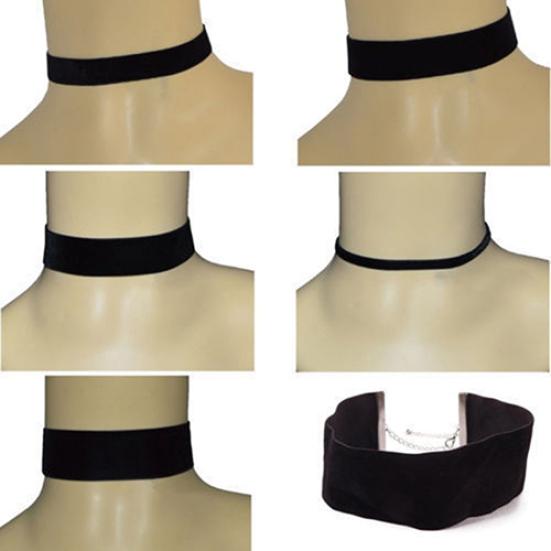 Женское черное бархатное колье, готическое ожерелье, простые ретро-ювелирные изделия на Рождество