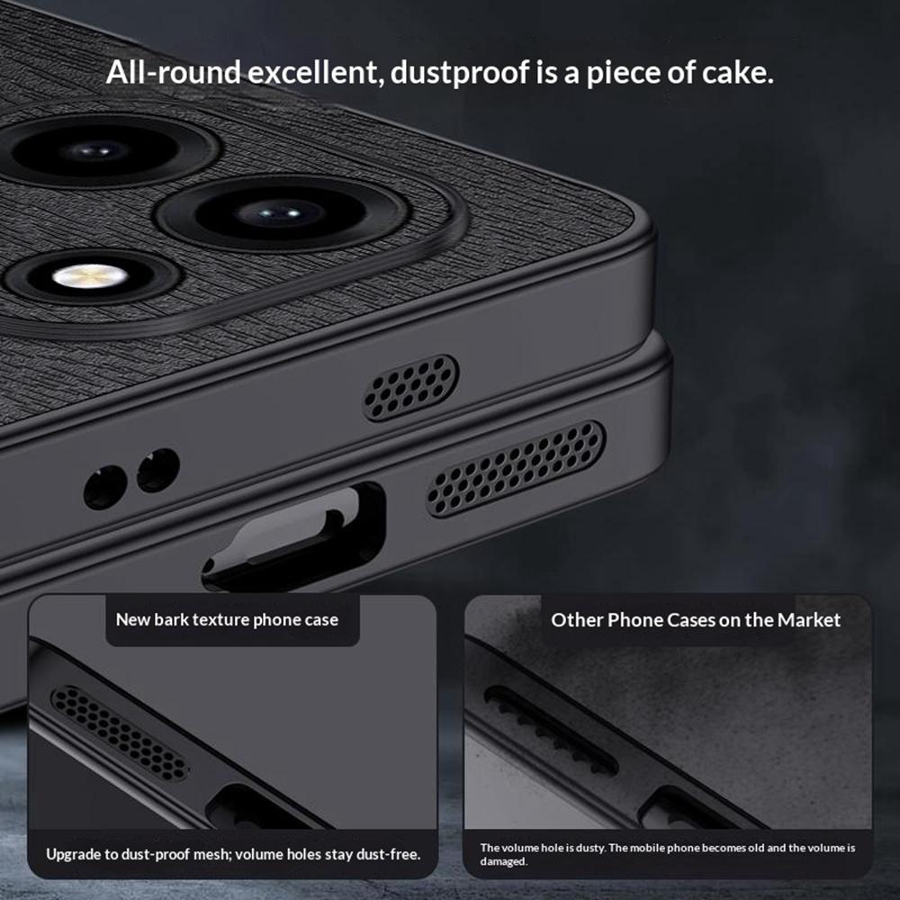 Чехол для OnePlus Turbo 6 5G с текстурой дерева, покрытый ПУ-кожей, PC TPU