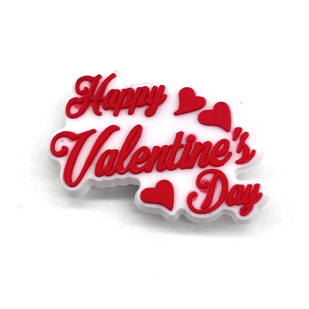 Клоги на День святого Валентина с декоративной пряжкой в виде цветка - Съемные аксессуары для западной садовой обуви