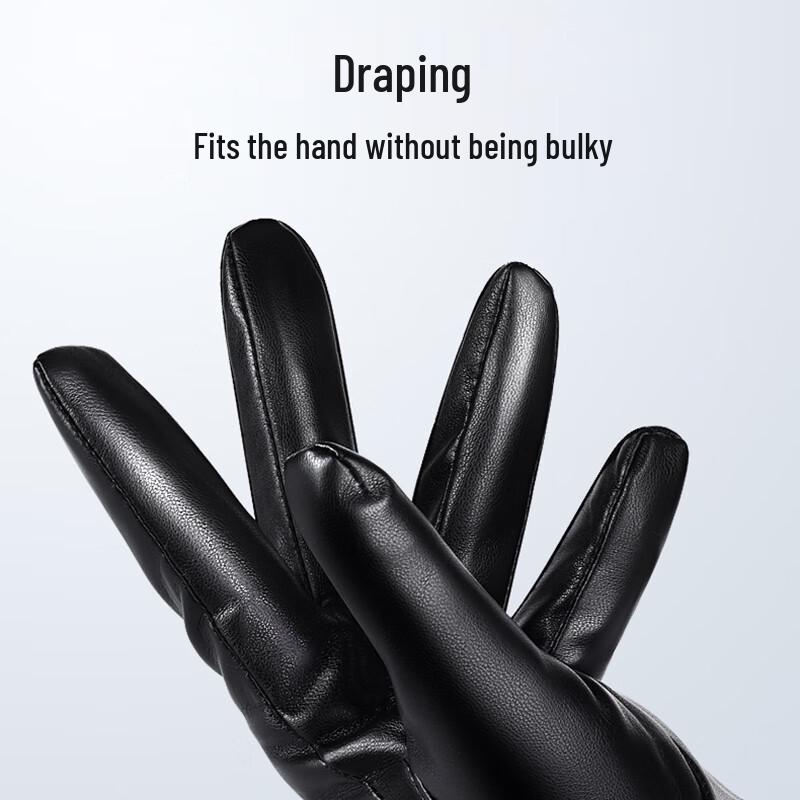 RED DRAGONFLY Мужские зимние кожаные перчатки с сенсорным экраном