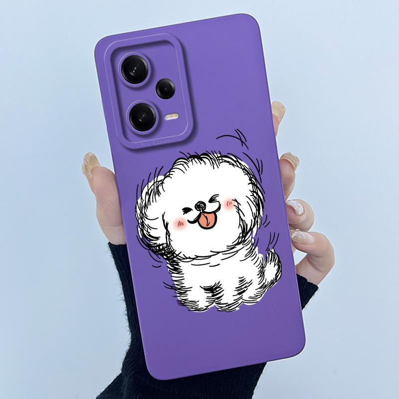 Забавный Милый Мультяшный Кот Чехол для Телефона для Xiaomi POCO X5 F5 Pro Квадратный Жидкий Силикон Защита Камеры Мягкая Задняя Крышка Оболочка Capa