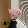Trendy Small Square Pu Shoulder Bag For Casual Street Fashion In Black Pink Yellow And White