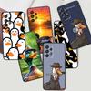 Мультяшный аниме-утенок Для Samsung A73 A72 A71 A55 A54 A53 A52 A51 A13 A22 A16 A15 A12 A14 A26 A07 5G Черный чехол для телефона