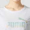 Puma Gradient Letter Print Training T-Shirt Women Tops White 682140-02