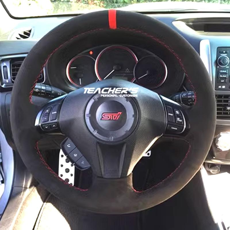 Для Subaru Impreza WRX10 STI10 Полное Покрытие Красная Отметка Обложка Рулевого Колеса Плетение Замша Салон Аксессуар Subaru