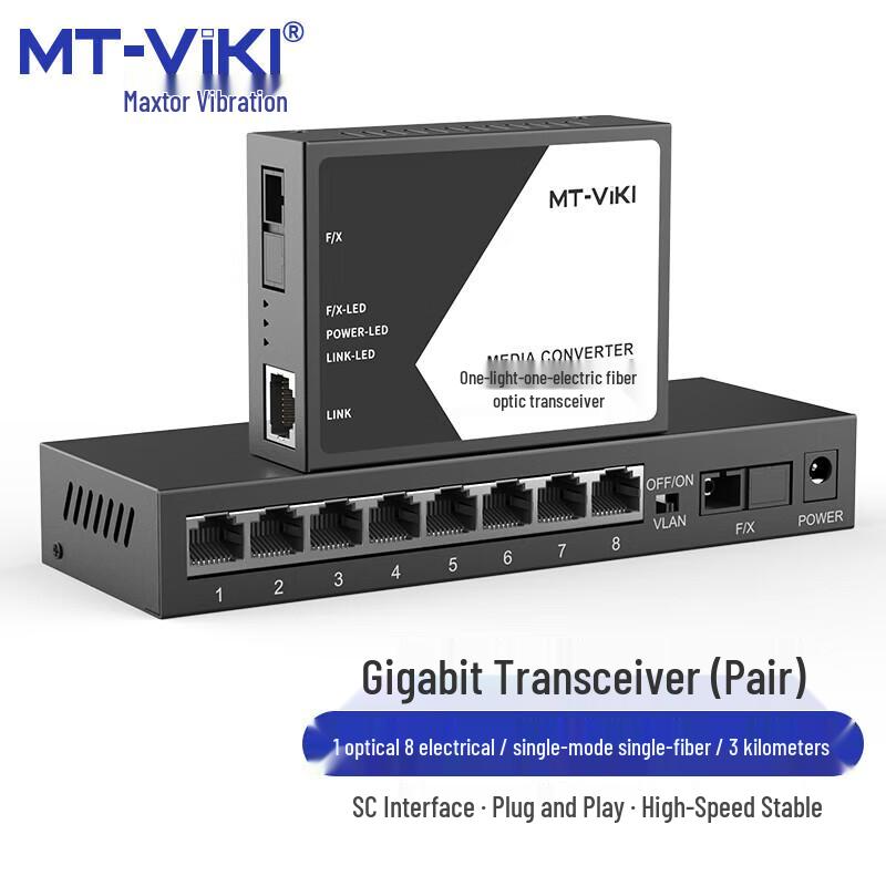 MT-viki SC Single-Mode Fiber Optic Transceiver Pair