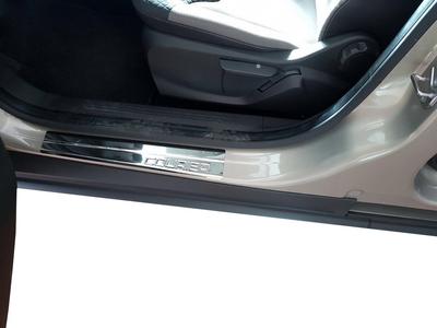 Накладки на пороги OmsaLine (4 шт, нерж) для Ford Courier 2014-2023 гг