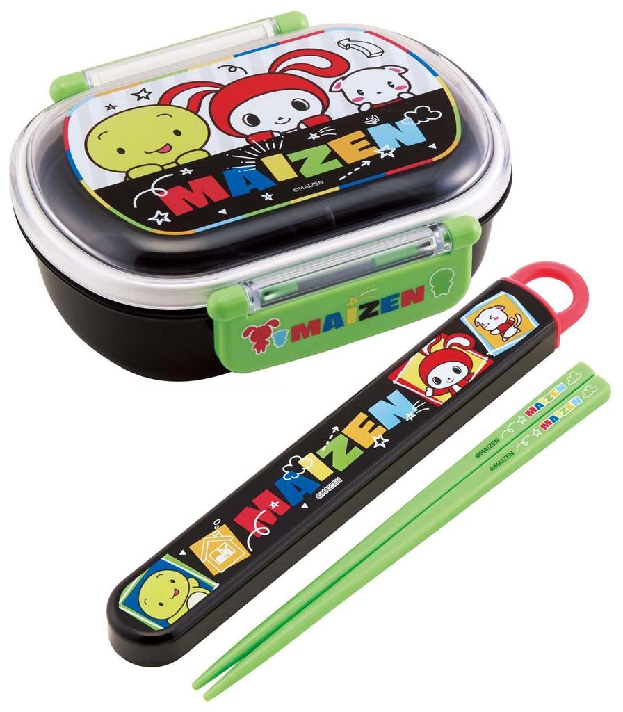 Skater Chopsticks and Chopstick Case for Lunch Sliding Made In for Boys and Maizen Sisters Children's Set, 16.5cm, Boxes, Antibacterial, Easy-Opening