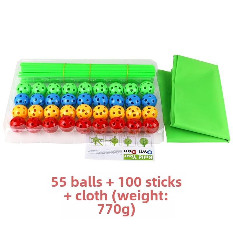 Детская палатка для самостоятельного сращивания, конструктор игрушек, домик для игрушек, палатка для пирсинга, бусины, накопление