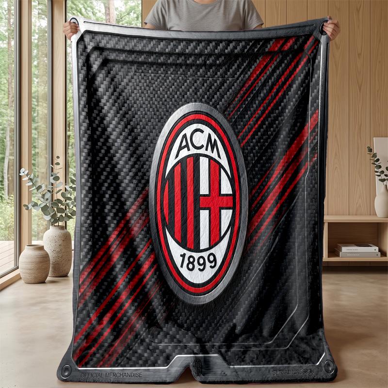 AC Milan Theme blanket Soft Flannel Blanket Plush Throw Blanket Cozy Sofa Bed Blanket for Home Decor