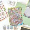 12 листов/4 пакета Наклейки с 3D-пейзажами на городскую тематику Игра для снятия стресса Для скрапбукинга DIY-коллажа Украшение для чехла телефона, рамки