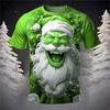 Christmas T Shirts Men 3D Santa Printed T-shirt Xmas Part Holiday Short Sleeve Men's Tops Fashion Oversize Clothes