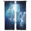 Звездное небо Вселенная Тюль Шторы для гостиной Печатный прозрачный вуаль Шторы для спальни Оконные экраны Шторы Жалюзи Домашний декор