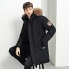 New Men's Casual Business Down Jacket Removable Large Fur Collar Men's Thick Thermal Jacket
