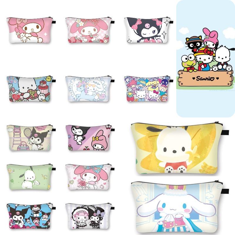 Лето 2023 Новый Стиль Sanrio Милый Сладкая Девочка Косметичка Мультяшная Студенческая Сумка для Хранения Оптом