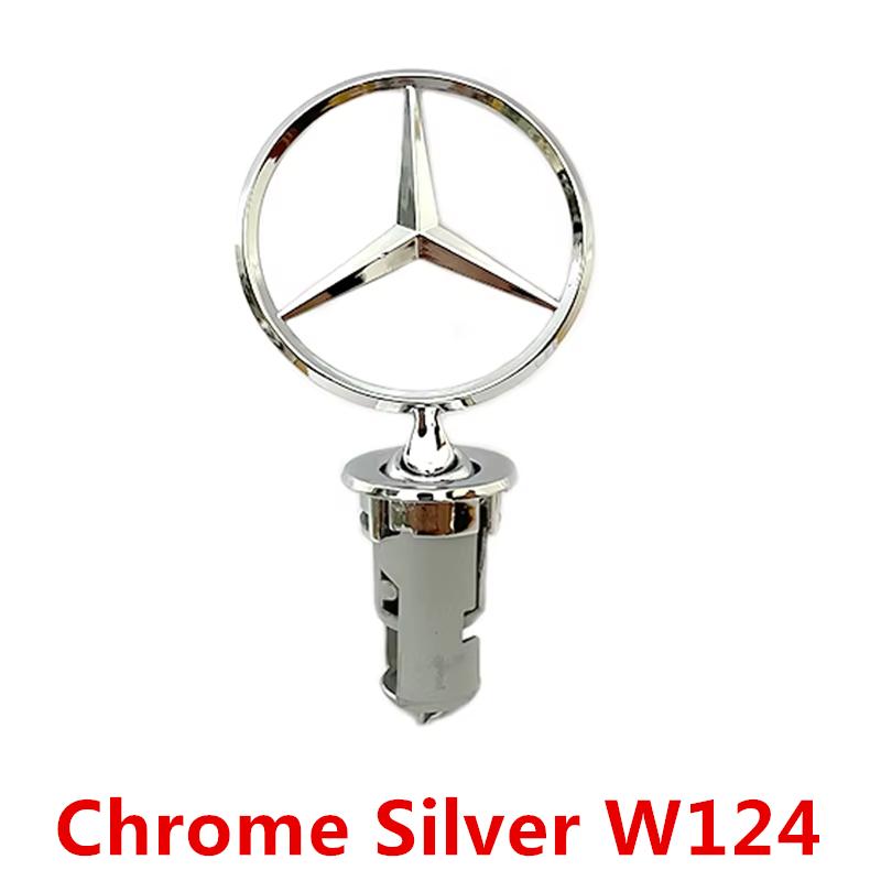 Car Sticker Star Bonnet Chrome Badge 44mm Car Front Hood Emblem Logo For Mercedes Benz C E S Class W204 W205 W211 W212 W213 W220