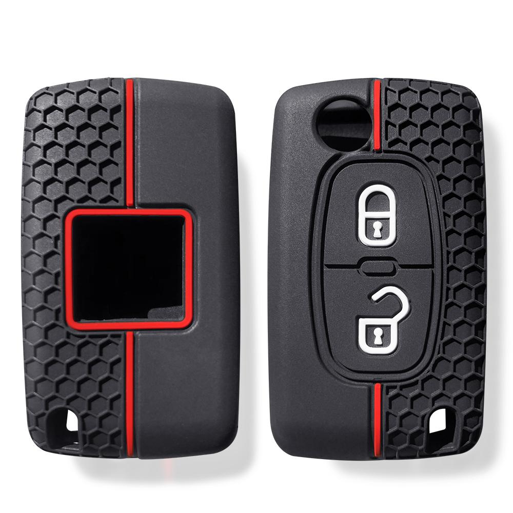 Чехол-брелок на 2 кнопки для Citroen C-Crosser C3 C4 Picasso Berlingo Чехол для Peugeot Partner Tepee 207 307 308 407 Брелок