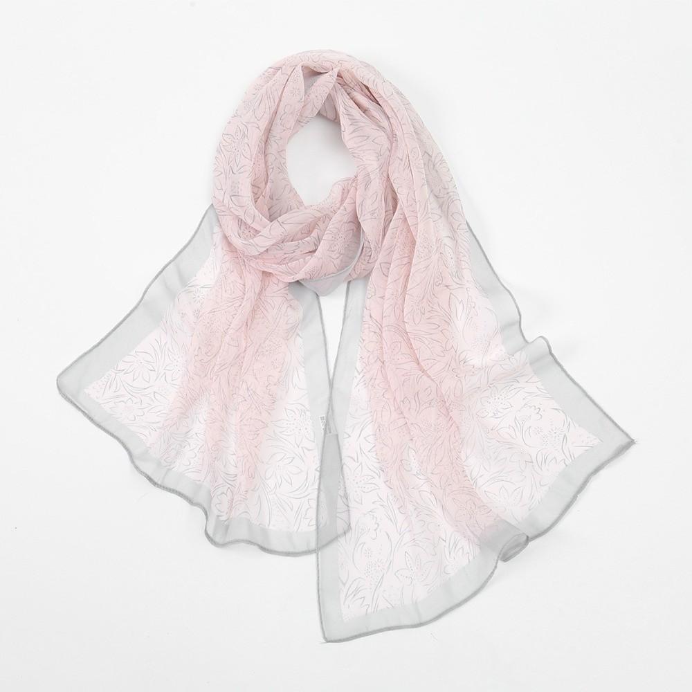 Classic Style Shawl Wrap Print Pattern Sun Protection Scarf New Chiffon Scarf Fashion Accessory