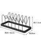Yamazaki Jitsugyo Под раковиной телескопическая крышка для кастрюли и подставка для сковороды, черная, приблизительно. W45~82 x D20 x H17.5cm Tower Kitchen Storage 3841