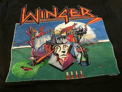 Редкий! Winger группа Черная Футболка Унисекс Концертный S до 5XL SG446 Унисекс Футболка