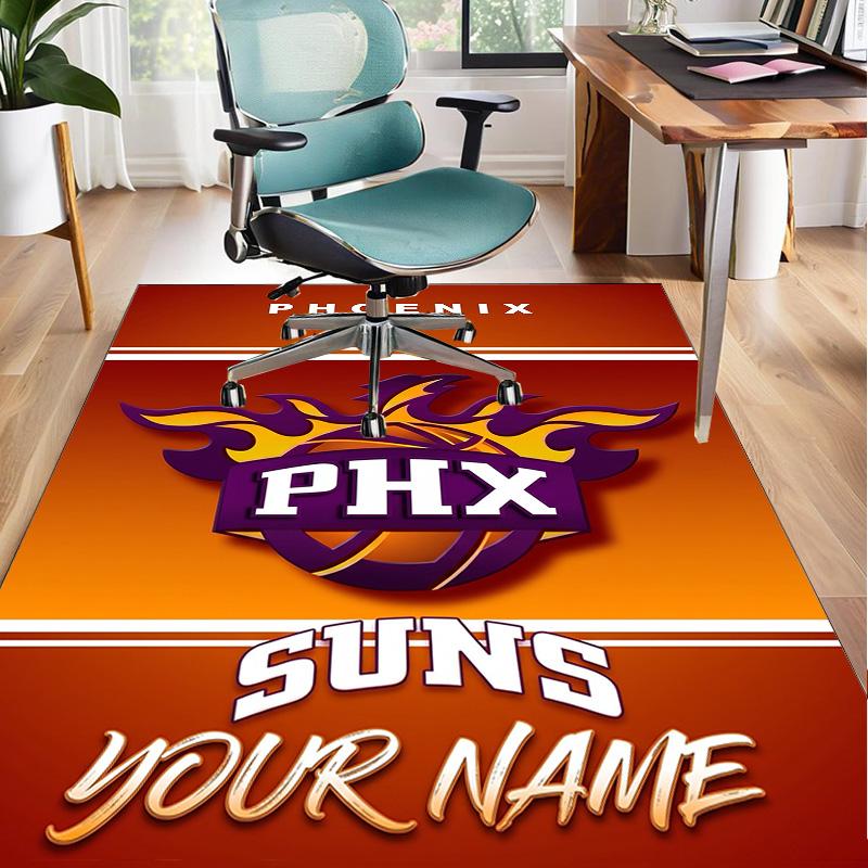 Custom Name Rug Suns Basketball Artwork Area Rug Suitable for Indoor And Outdoor,Carpets for Homes, Offices,Living Rooms,Home Decor,Christmas Gift