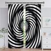 Thick 2Pieces 90% Shading Luxury 3D Abstract Space Blackout Window Curtains For Bedroom Living Room Bathroom Kicthen Door Hall