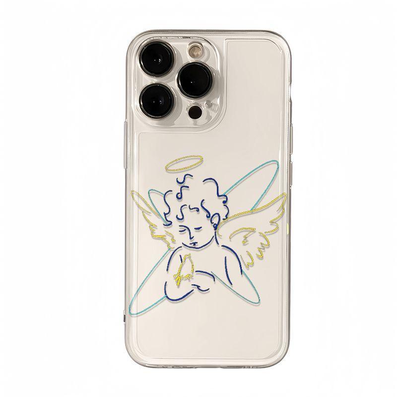 Чехол для телефона Line Angel Boy Мягкий Модный Для iPhone 17 Pro Max 16 Pro 15 Plus 14 13 mini 12 11 16E 17 Air