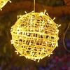 Dia20/30CM Big Globe Rattan Ball Christmas String Light Globe Ball Garland Fairy Light for Tree Holiday Wedding Party Decor