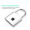 Smart Fingerprint Padlock Rechargeable Keyless 10 Fingerprints Morse Code Emergency Unlocking Easy
