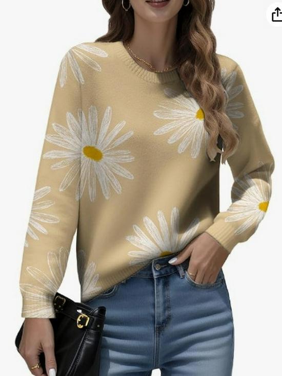 Deer Pattern Pullover Sweater