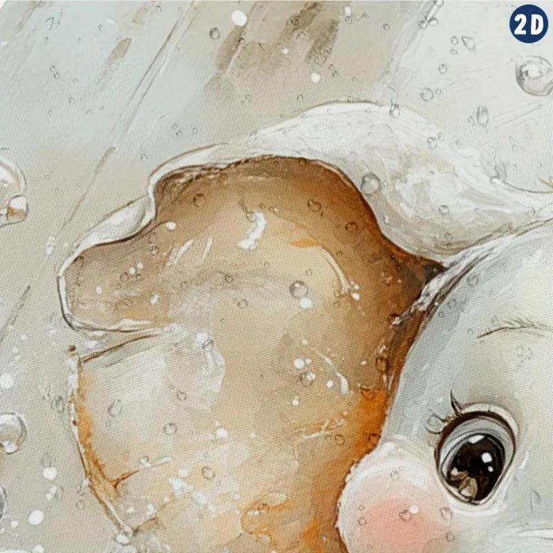 1 шт. Милая занавеска для ванной и душа со слоном и крючками, 70,8x70,8 дюйма, прочный полиэстер, легко чистится, причудливый мультяшный дизайн