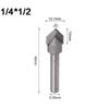 Router Bits Garden Home 1/4 Inch Shank 4pcs 90 Degree CNC