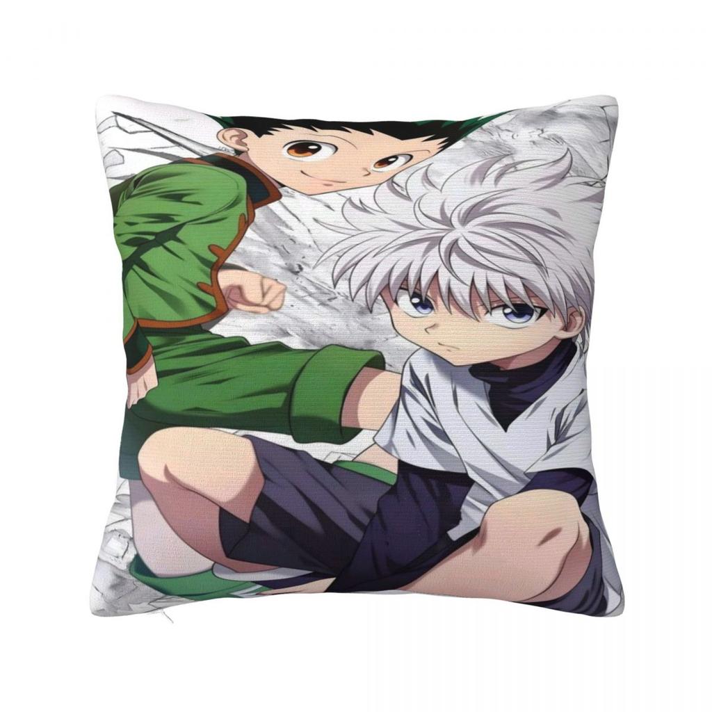 Y2K Bed Hxh Gon And Killua Hunterdecor Pillowcase Stuff Pillow Covers Zippered Multiple Sizes