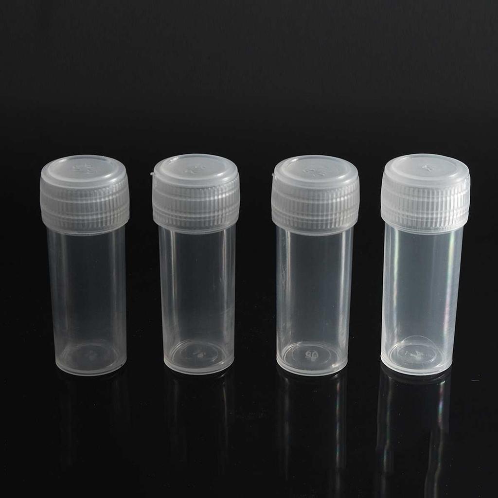 10 шт./20 шт. 5 мл пластиковые пробирки флаконы контейнер для образцов порошок ремесло бутылки с завинчивающейся крышкой для офиса и школы химические принадлежности