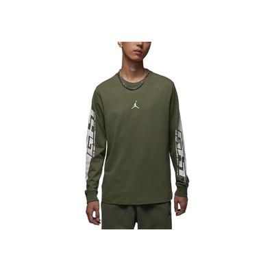 Mvp Fw24 Удобная футболка с круглым вырезом и длинным рукавом для мужчин, топы, средне-оливковый цвет FZ1974-222