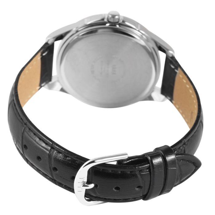 Montre bracelet - Q&Q - Q&Q - 39 mm - Quartz - Bracelet simili cuir noir