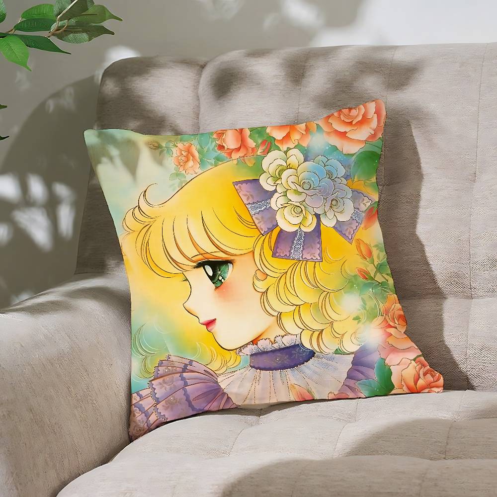 C-Candy C-Candy Anime Pillow Case Throw Pillow Cover Nordic Vintage Style Cushion Covers Home Living Room Sofa Couch Seat