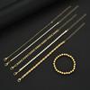 6pcs Vintage Punk Zircon Metal Chain Bracelet Set for Women Beaded Twist Design Multi-Layer Bracelets Daily Wear Jewelry Gifts