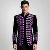 Мужской стильный пиджак Court Prince Purple с вышивкой
