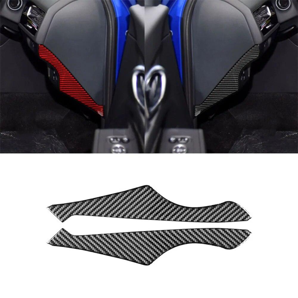 2pcs for Honda Civic 2022 Car Door Bumper Decoration Cover Trim Sticker Decal Auto Interior Accessories Carbon Fiber