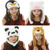 Neck Warmer Plush Moving Hat Animal Animal Hat Headgear Bomber Hat Animal Earflap Hat  Christmas