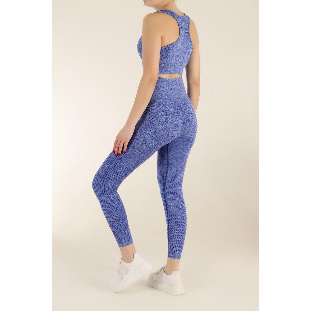 Меланжевый спортивный бюстгальтер и колготки