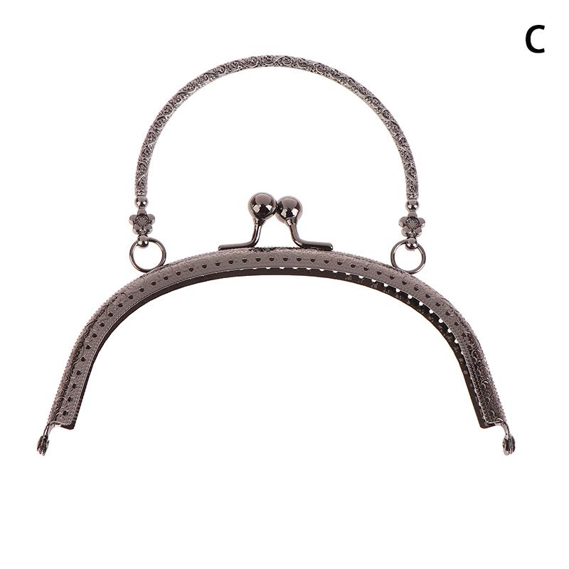 1 шт., 16,5 см, винтажная металлическая застежка с тиснением, арочный замок для сумок, застежка с ручками, аксессуары для поддержки запястья сумки