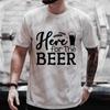 Здесь для The Beer Graphic Graphic Футболки для мужчин Y2k Streetwear Beer DAY Drinking Party Tops Одежда больших размеров Футболки с коротким рукавом